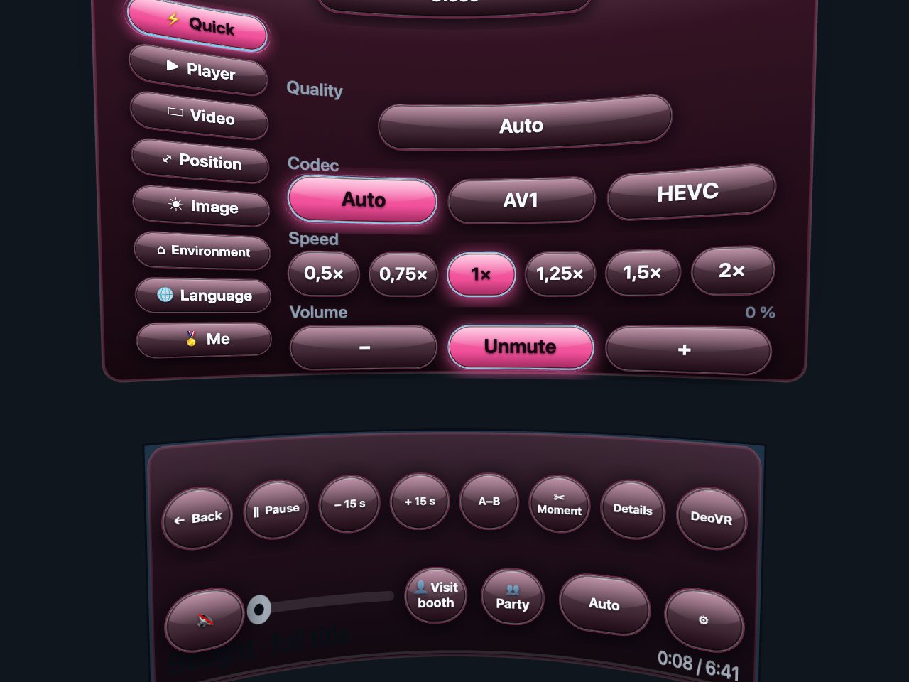 The settings dialog.